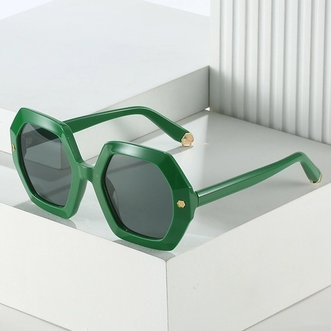 Occhiali Da Sole Esagonali Moda PC Geometrico Retrò Protezione UV400 Per Viaggi Guida Festa Unisex