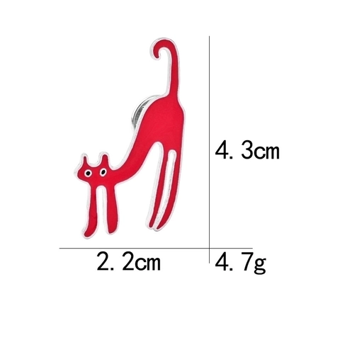 Simpatico Spilla In Smalto Gatto Cartone Animato Pin Lega Olio Goccia Forma Animale Distintivo Risvolto Per Borse Maglioni Accessori