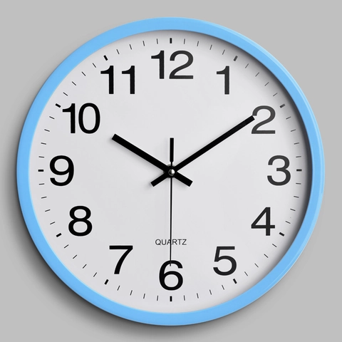 Moderne Minimalistische Ronde Wandklok Stil Kwartsuurwerk Plastic Frame Glasplaat Decoratief Voor Huis Woonkamer Slaapkamer Kantoor