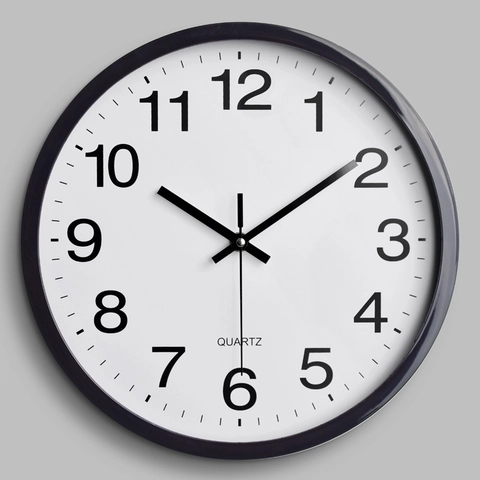 Moderne Minimalistische Ronde Wandklok Stil Kwartsuurwerk Plastic Frame Glasplaat Decoratief Voor Huis Woonkamer Slaapkamer Kantoor