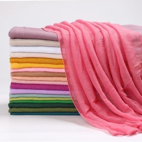 Lightweight Voile Scarf Breathable Solid Color Shawl Sun Protection Soft Wrap For Summer Beach Travel Elegant Accessory