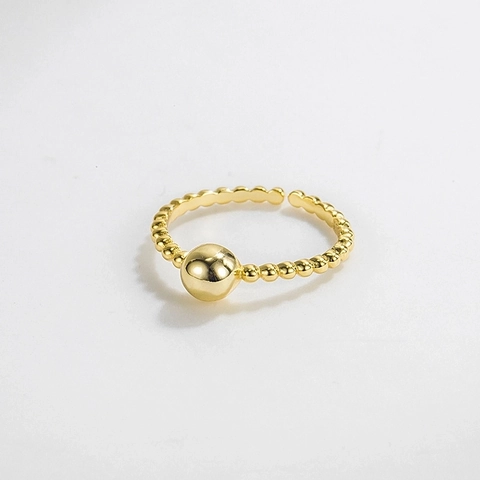 Minimalist 925 Sterlingsilber Gedreht Perlen Offener Ring Für Damen Koreanischer Stil Verstellbar Schmuck Band Geschenk