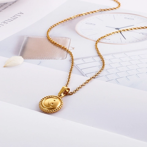 Pendente In Acciaio Inossidabile Ciondoli Per Collana Croce Religiosa Luna Stella Personaggio Gioielli DIY Per Donna Uomo