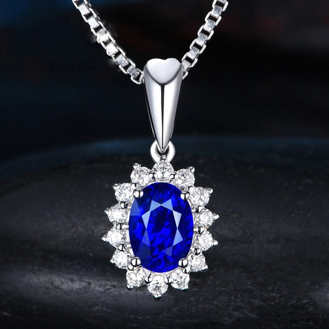 Collana Con Pendente Gemma Ovale Rame Con Zircone Halo Design Girasole Gioielli Di Lusso Eleganti Per Donna