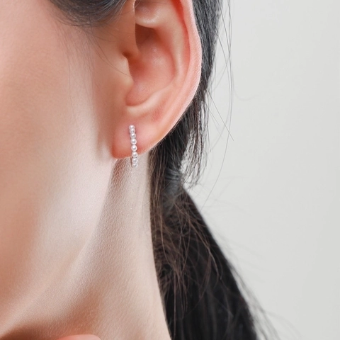 925 Sterlingsilber Künstliche Perle Reifen Ohrringe Elegant Koreanisch Minimalistisch Licht Luxus Schmuck Für Damen Rund Perle Ohrring