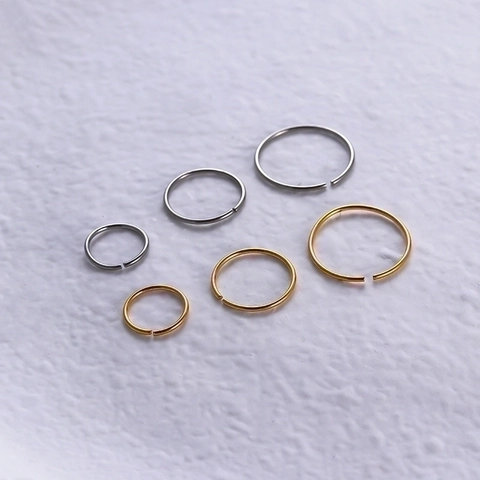 Moda G23 F136 Titanio Aro Circular Labio Nariz Cartílago Piercing Joyería Unisex Simple Liso