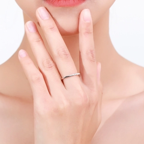 Minimalistischer 925 Sterlingsilber Geometrischer Quadratischer Offener Ring Für Damen Eingelegter Zirkonia Gold Silber Modeschmuck
