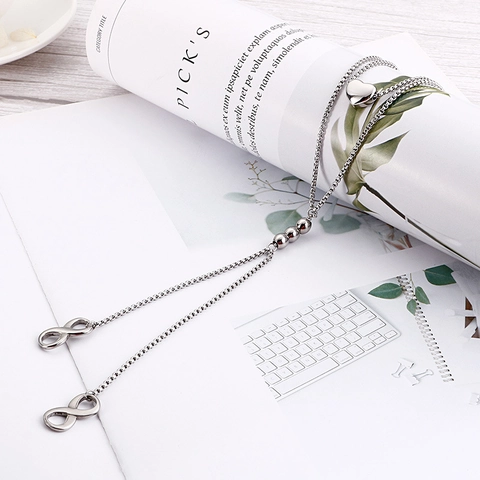 Minimalist Stainless Steel Double Layer Y Lariat Necklace For Women Heart Infinity Tree Of Life Feather Pendants Long Chain