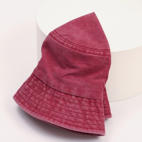 Cappello a Secchiello in Cotone Lavato Vintage per Uomo Donna Unisex Hip Hop Pescatore Protezione Solare Outdoor Estate