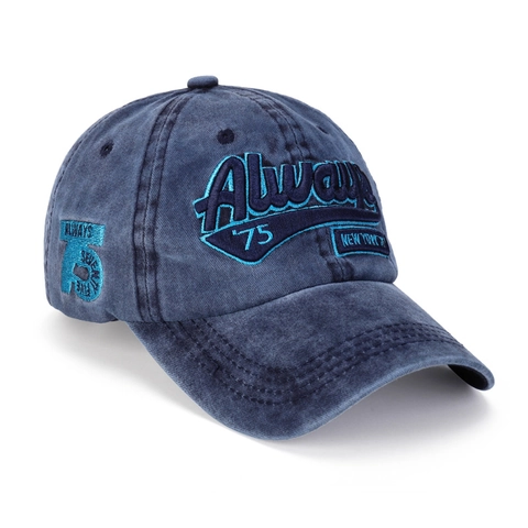 Cappello Da Baseball In Cotone Lavato Vintage Retro Distressed Cappello Da Sole Regolabile Con Ricamo Lettere 3D Always 75