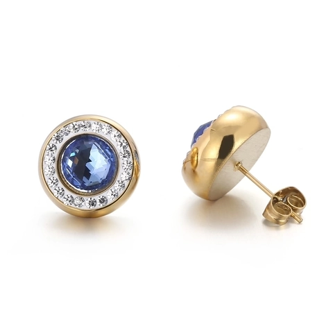 Titanstahl Rund Halo Ohrstecker Mit Glasstein Strass Eingelegt Minimalistischer Modeschmuck Für Damen Täglich Party