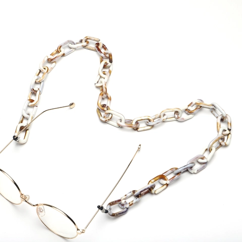 Retro Acrylic Resin Glasses Chain Marble Texture Non-Slip Eyewear Strap Anti-Lost Holder Neck Cord Vintage Accessories