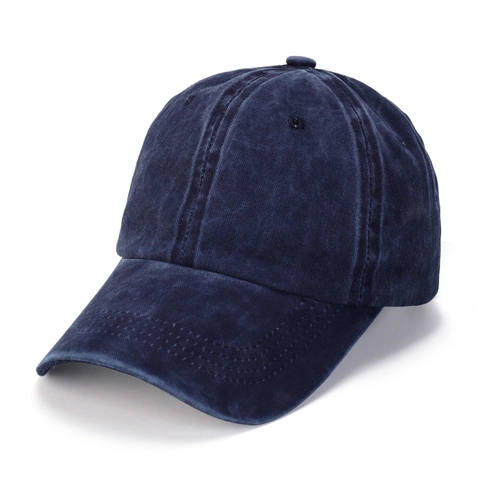Washed Cotton Baseball Cap Distressed Retro Style Adjustable Dad Hat For Men Women Outdoor Sun Protection Solid Color
