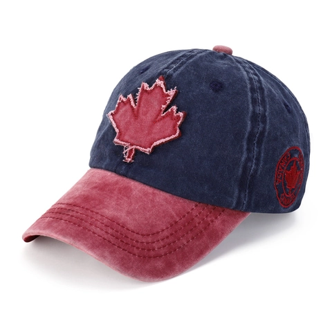 Cappello Da Baseball In Cotone Lavato Vintage Con Toppa Foglia Di Acero E Ricamo Canada Cappello Retrò Per Unisex