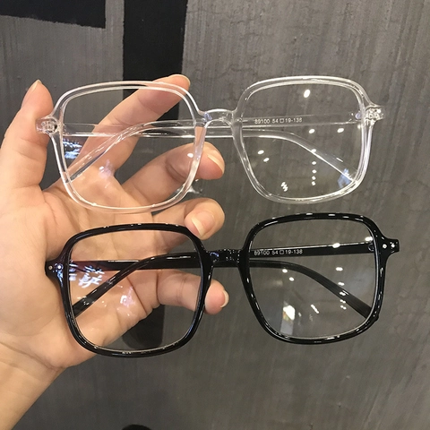 Fashion Square Frame Blue Light Blocking Glasses Anti Radiation Optical Eyewear For Women And Men Transparent Black