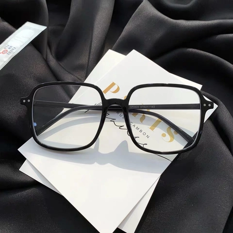 Fashion Square Frame Blue Light Blocking Glasses Anti Radiation Optical Eyewear For Women And Men Transparent Black