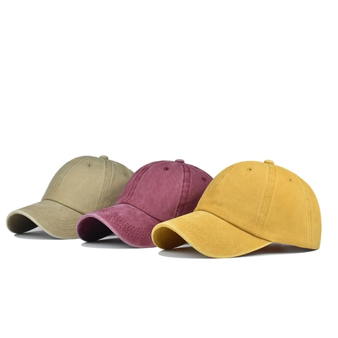 Washed Cotton Ponytail Baseball Cap Vintage Adjustable Sun Hat For Women Outdoor Sports Casual High Bun Trucker Hat