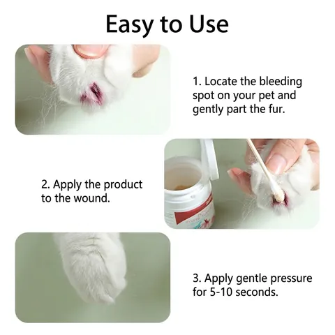 Pet Styptic Powder Fast Clotting Hemostatic Treatment For Dog Cat Nail Bleeding Professional Grooming Health Care