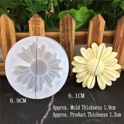 Daisy Flower Silicone Mold For DIY Baking Fondant Cake Decoration Chocolate Resin Craft Pudding Soap Making Flexible Translucent