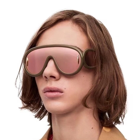 Shield Sunglasses PC Frame Futuristic Oversized Integrated Shield Lens Punk Y2K Wrap Around Sports Fashion Eyewear UV400