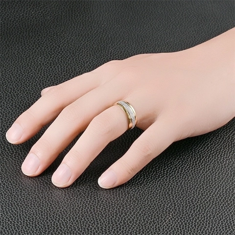 Mattierter Titanstahl Ring Für Herren Damen Minimalistisch Polierte Kanten Geometrischer Finger Schmuck