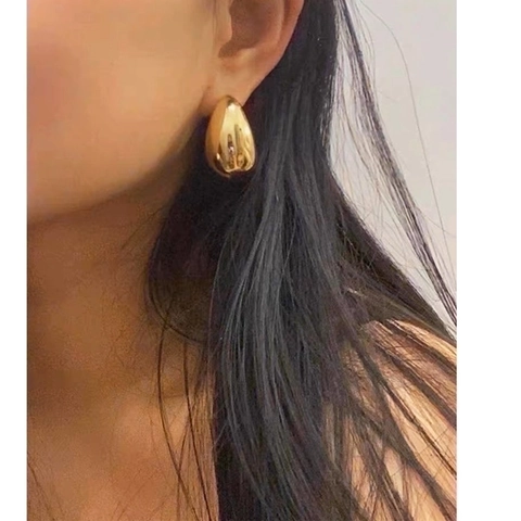 Pendientes De Cobre Gota De Agua Y Espiral Resorte Con Poste De Plata Esterlina 925 Joyas Elegantes Mujer