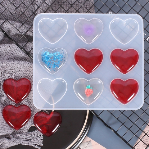 Herzform Silikonform Für DIY Harzguss Backen Schokolade Handgemachte Seife Valentinstag Geschenk Romantisch Antihaft Flexibel