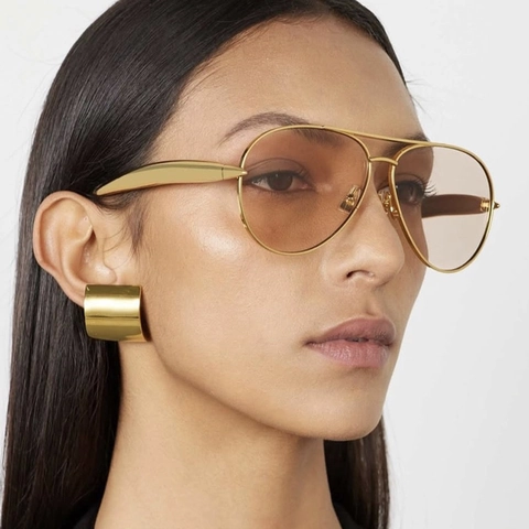 Lunettes De Soleil Aviateur Rétro Monture Métallique Protection UV400 Classique Vintage Mode Pour Hommes Femmes