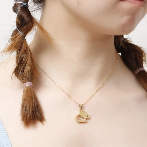 Gioielli Collana E Orecchini Elefante Acciaio Inossidabile Design Animale Vuoto Con Strass Per Donne