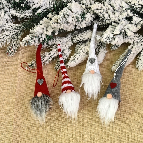 Ornamenti Gnomo Di Natale In Maglia Pelliccia Sintetica Ciondoli Tomte Con Motivo A Cuore Pigna Per Decorazioni Albero Festa Festiva