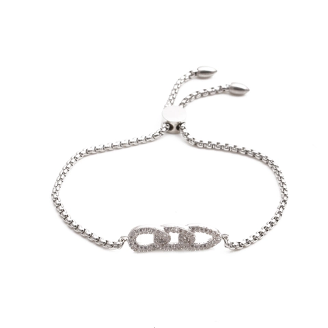 Infinity Heart Bracelet Stainless Steel Micro Inlaid Cubic Zirconia Adjustable Chain Jewelry Fashion Gift For Unisex