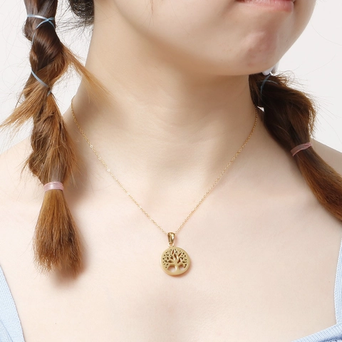 Árbol De La Vida En Acero Inoxidable Collar Y Pendientes Para Mujer Estilo Elegante