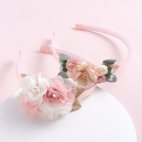 Cerchietto Per Capelli Con Fiori Artificiali In Tessuto Con Künstliche Perle Sintetiche Copricapo Elegante Per Donne Ragazze Festa