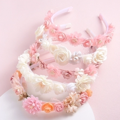 Cerchietto Per Capelli Con Fiori Artificiali In Tessuto Con Künstliche Perle Sintetiche Copricapo Elegante Per Donne Ragazze Festa