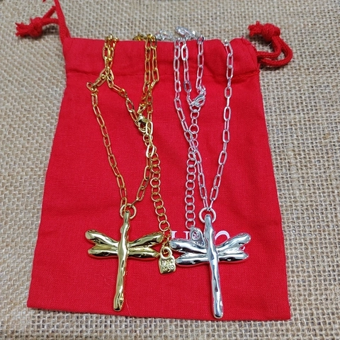 Collezione Di Gioielli Con Ciondolo A Libellula Placcato Argento Collana A Catena Graffetta Orecchini A Goccia Da Donna