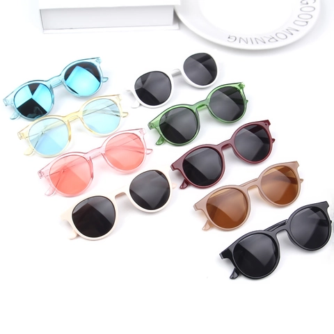 Lunettes De Soleil Rondes Pour Enfants Protection UV400 Mode Rétro Monture PC Pour Garçons Filles Tout-Petits Léger