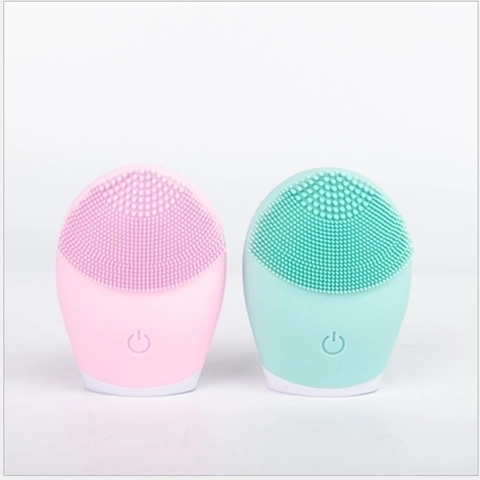 Electric Facial Cleansing Brush Silicone Sonic Vibration Waterproof Pore Cleaner Face Washing Tool Portable Skin Massager