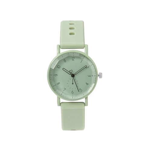 Minimalistische Damen Quarzuhr Mit Silikonarmband Rundes Zifferblatt Herzzeiger Lässige Mode Student Gelee Armbanduhr