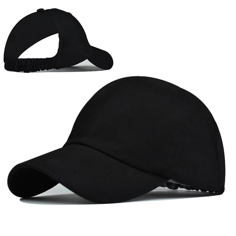 Cappellino Da Baseball Coda Di Cavallo Cotone Lavato Regolabile Donna Sport All Aperto Visiera Parasole