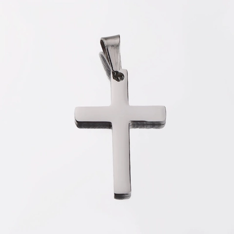 Pendentif Croix Acier Inoxydable 304 Poli Miroir Accessoires Bijoux DIY Style Minimaliste Religieux Pour Collier Homme Femme