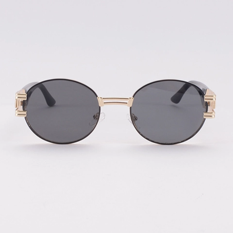 Gafas De Sol Retro Ovaladas Montura De Metal Lente PC Protección UV400 Moda Steampunk Para Hombres Mujeres Aire Libre