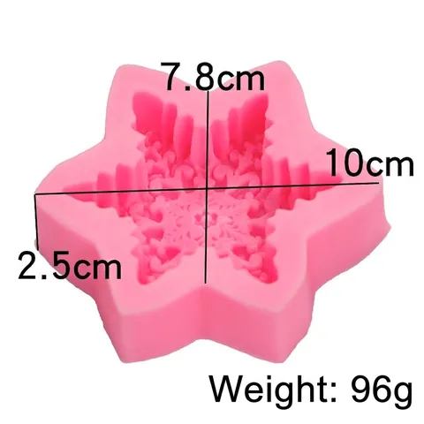 Snowflake Shape Silicone Mold Baroque Relief DIY Handmade Soap Candle Resin Crafting Tool
