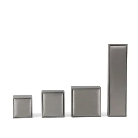 Brushed PU Leather Jewelry Box Velvet Lining For Ring Pendant Necklace Bracelet Display Gift Storage Packaging Case