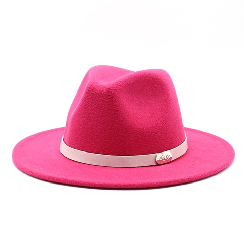 Classic Fedora Hat Woolen Felt Wide Flat Brim British Style Vintage Jazz Cap Unisex For Travel Casual Autumn Winter
