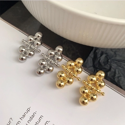 Geometrische Multi Bal Cluster Oorknopjes Met 925 Sterling Zilver Stift Goud Zilver Verguld Koper Minimalistische Sieraden Voor Vrouwen