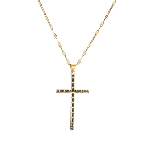 Collana Con Pendente A Croce Rame Con Smalto E Zirconi Colorati Gioielli Religiosi Retrò Per Uomini E Donne