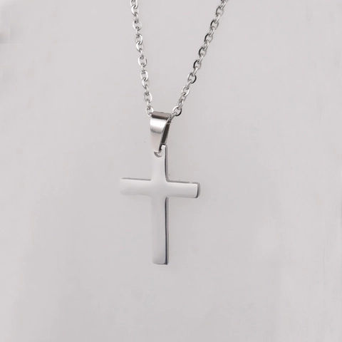 Kruis Hanger Ketting Roestvrij Staal 18K Verguld Hiphop Trend Spiegel Gepolijst Minimalistische Mode Sieraden Voor Heren Dames