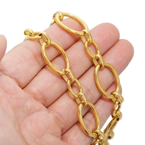 Catena In Acciaio Inossidabile Ispessita Maglia Rotonda Ovale DIY Accessori Per Gioielli Per Collane Borse Vestiti