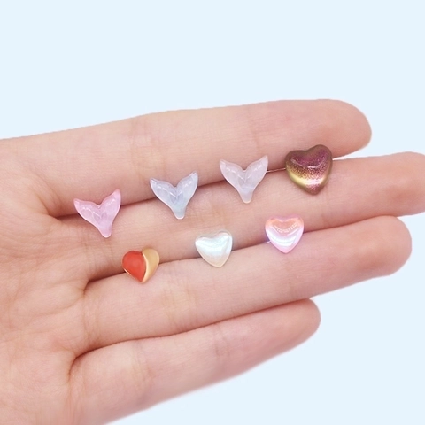 316L Stainless Steel Tongue Ring Heart Round Waterdrop Fish Tail Piercing Jewelry Colorful Resin Inlay Body Jewelry For Women Men