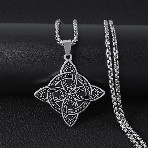 Collana Con Pendente Nodo Celtico Vichingo In Acciaio Inossidabile Gioielli Amuleto Slavo Irlandese Per Uomo